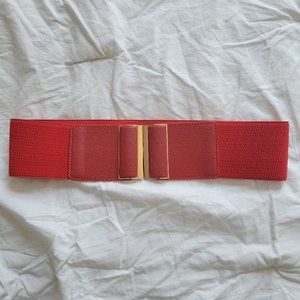 3 Inch Wide Elastic Belt with Gold Hardware 30-50 inch waists